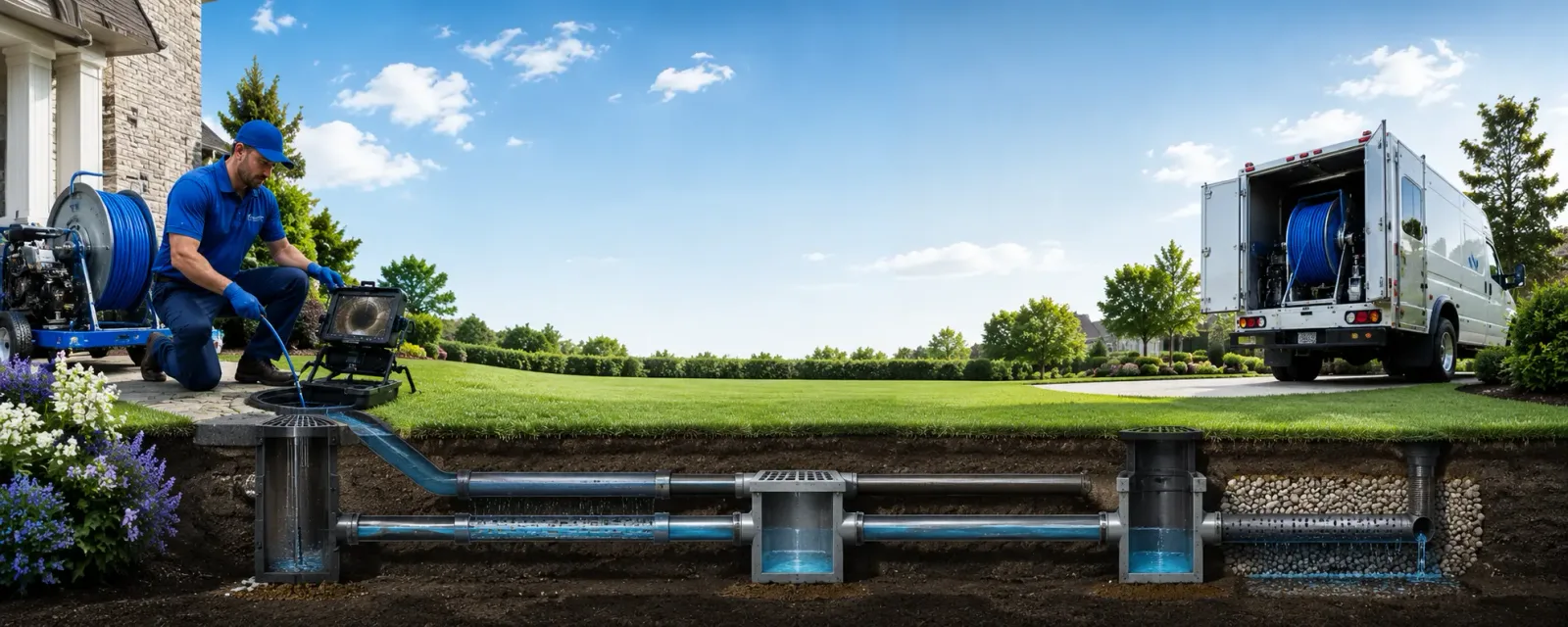 Outdoor drain cleaning information for Keyesport, IL